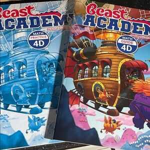 NEW Beast Academy 4 D practice and guide book set